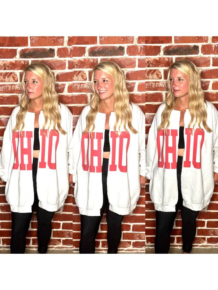 Simply Blush Wholesale - Wholesale Cardigan - Women's - Tenn Cardigan Split Crew Cardi Game Day Raw Edge Football3