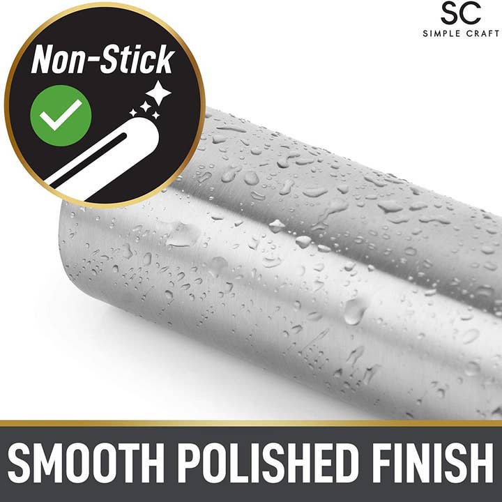 Zulay Kitchen - Wholesale Rolling Pin - Premium Rolling Pin For Making Cookies, Pastries and More