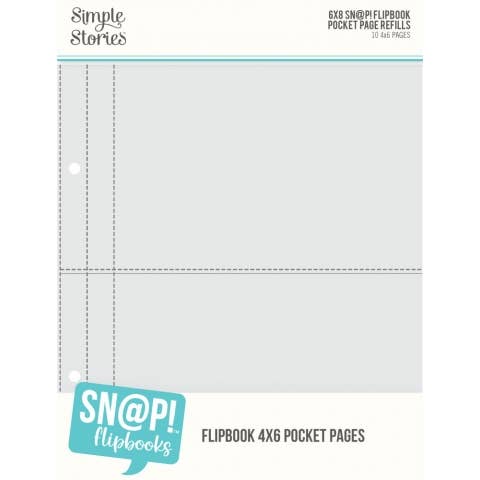 4x6 Pack Refills 6X8 SN@P! Flipbook Pages for wholesale by Simple Stories