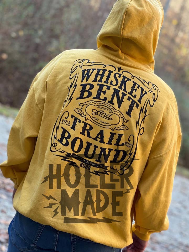 Whiskey bent & Trail Bound Hooded Sweatshirt for wholesale by Reese & Roo Designs