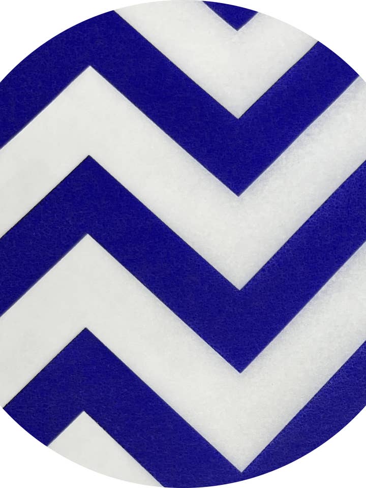 Navy & hvid Chevron silkepapirbutik for engroshandel hos Party Partners