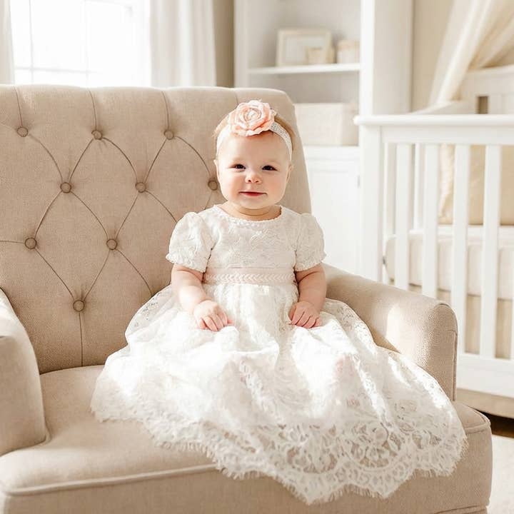 The Eve Christening Gown for wholesale by Nicolette's Couture