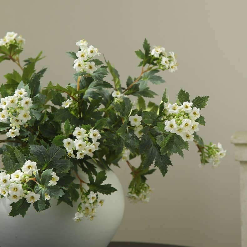 ACNITE(We cover U.S. import duties) - Vente Fleurs artificielles - Bouquet de fleurs boule de neige pour son arrangement floral à la maison vase8