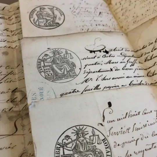 Monahan Papers - Wholesale Craft Supplies - STUNNING Antique French Script Document Page2