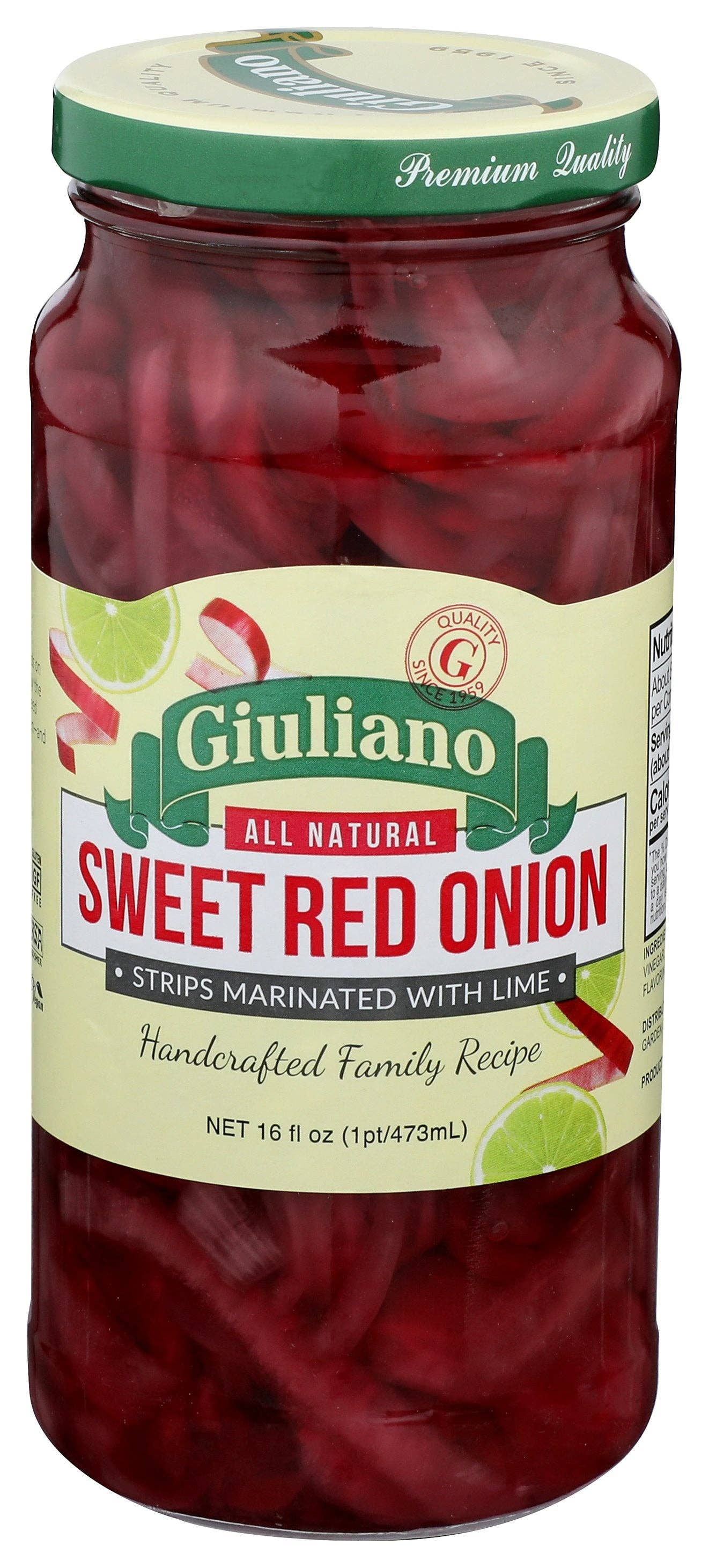 Everyday Supply Co - Wholesale Pickled Vegetables - GIULIANO ONION STRIPS SWEET RED - Case of 60