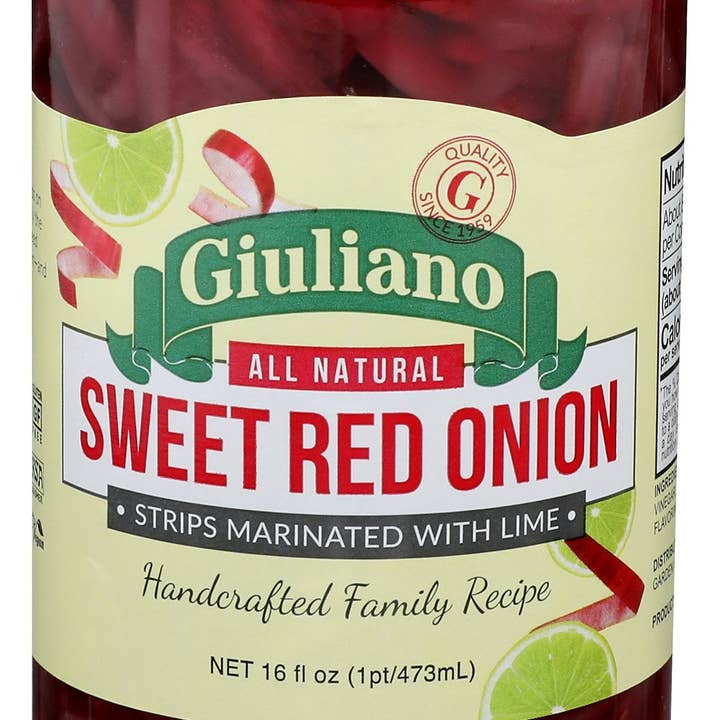 Everyday Supply Co - Wholesale Pickled Vegetables - GIULIANO ONION STRIPS SWEET RED - Case of 60