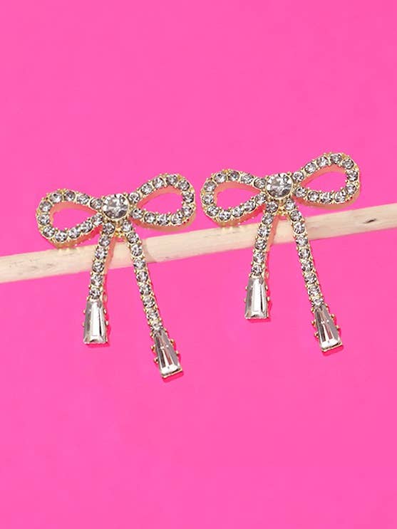 STRASS-OHRRING MIT SCHLEIFE | 80E2433 für den Großhandel von JOSSLYN by wall to wall