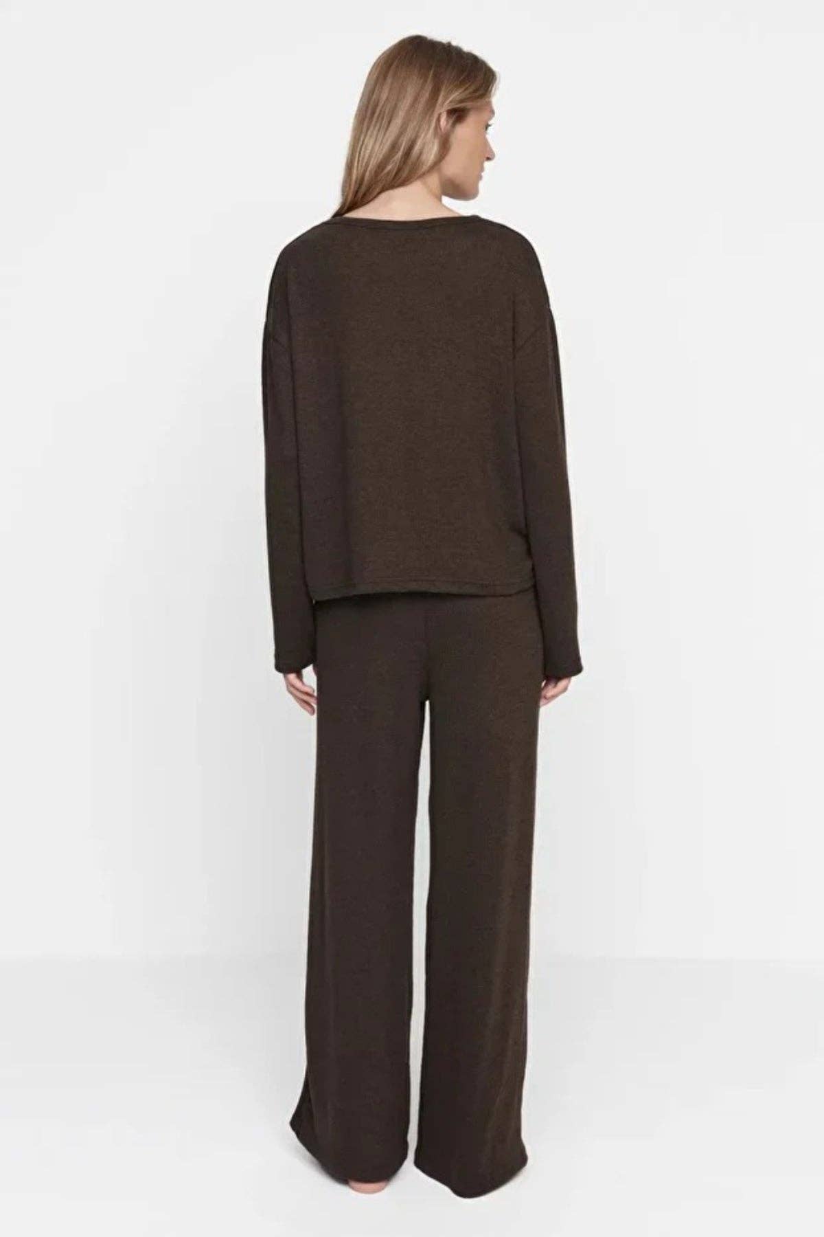 Hoxton Gal – wholesale Sleepwear set – Women's – 2 Piece Ribbed Knit Pajama Set7