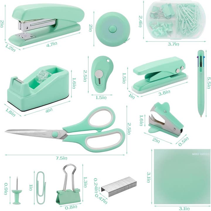 VIGOR - Wholesale Desk Set - Desk Accessory Kit Cute Office Supplies Set Desktop Stapler3
