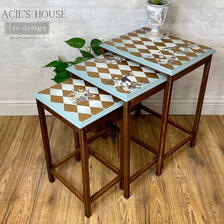 Redesign with Prima – wholesale Wallpaper – Redesign Decor Transfers Gold Harlequin 24"x35" 6553506577413