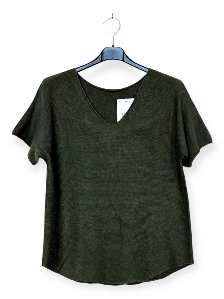 Lucky Nana - Wholesale Knit Top - Women's - AH 2203 - Soft Short-Sleeve Top4