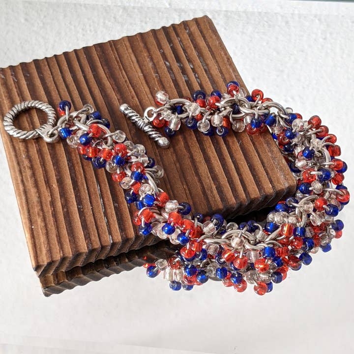 Fiona Accessories - Wholesale Beaded Bracelet - Seed Bead Bracelet Cha Cha Chain Multi color