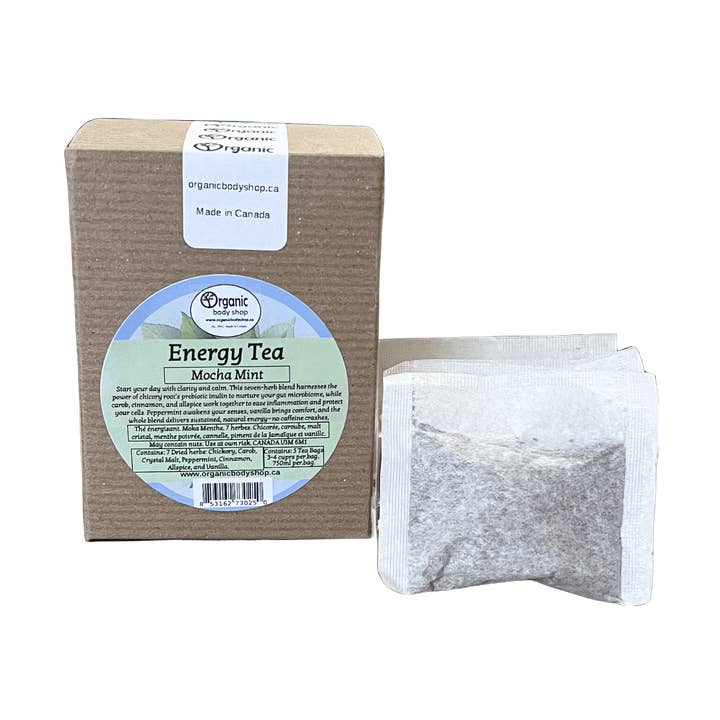 Impulso de Energia - Mocha-Menta. Tintura matinal de 7 ervas por atacado de Organic Body Shop