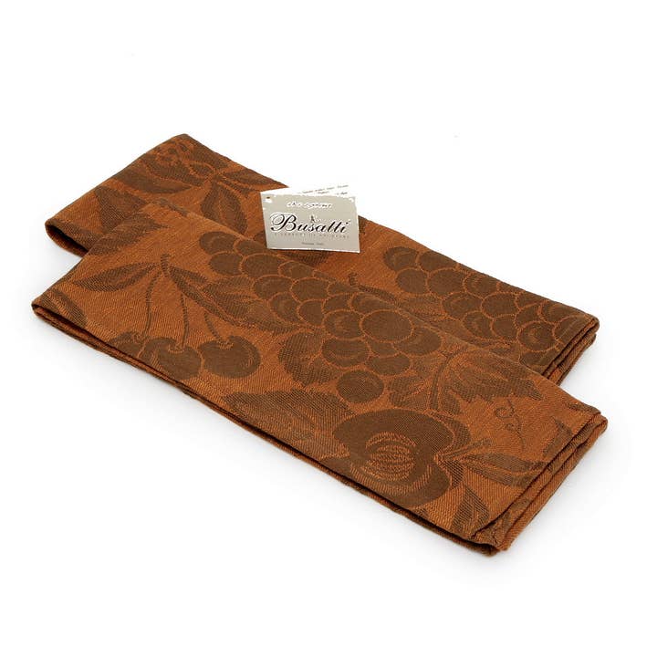 Artistica - Deruta of Italy - Wholesale Hand Towel - TESSITURE PARDI: Hand Towel SET OF 2 PCS Jacquard (100% Linen) RUST