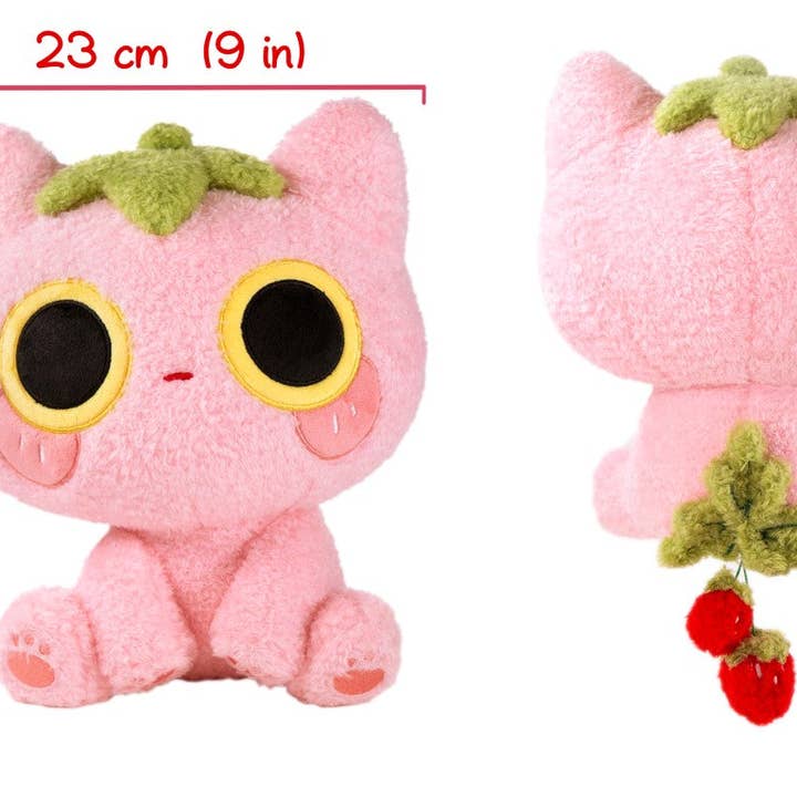 MikouArt - Wholesale Stuffed/Plush Toy - Kids & Baby - Strawmi β Strawberry Cat Plush Toy5