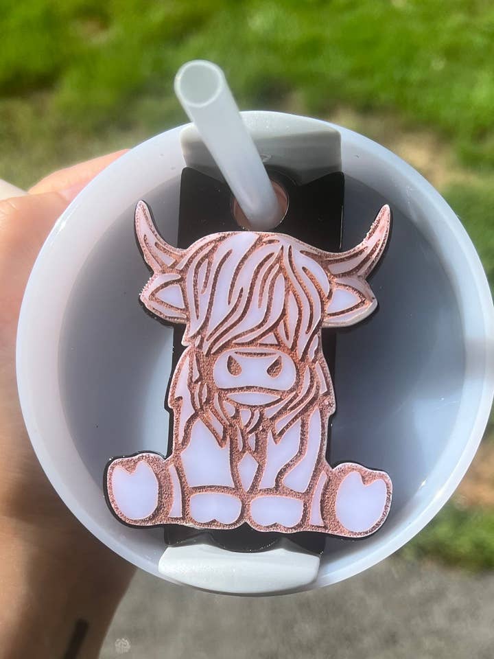 Becheraufsatz Highland Cow für den Großhandel von Zkade