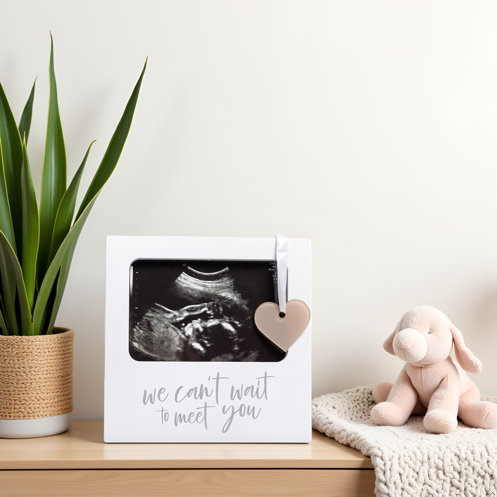 Kate & Milo - Vente Cadre photo - Enfant et bébé - Nous avons hâte de te rencontrer cadre à breloque échographie1