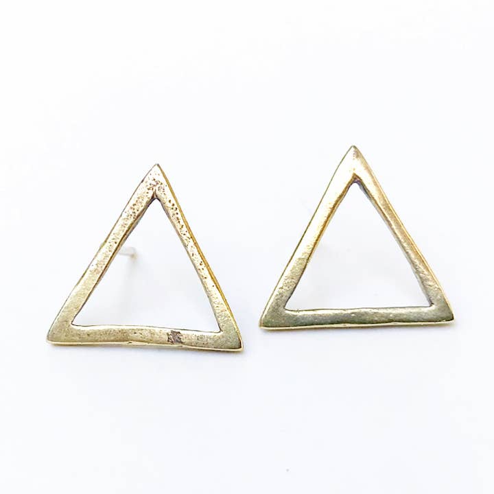Open Triangle Studs for wholesale by Freedumb Founded