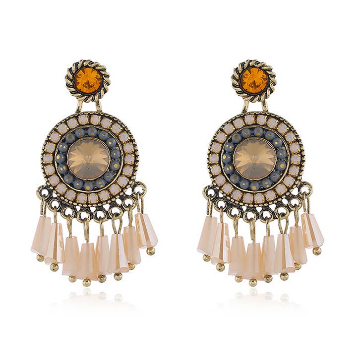 Brinco de Contas em Círculo ER904-18 (12PCS) por atacado de TAPA fashion