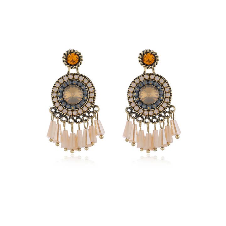 Circle Bead Earring ER904-18 (12PCS) for wholesale by TAPA fashion