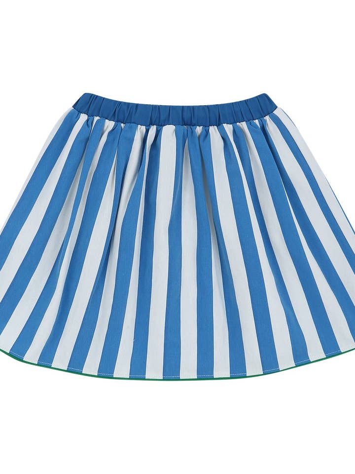 ToTo Heros - Wholesale Skirt - Kids - Blue Striped Pleated Skirt2