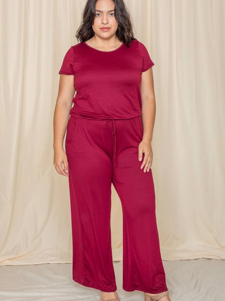 Tuta manica corta con tasca taglie forti per la vendita all'ingrosso da parte di EG fashion