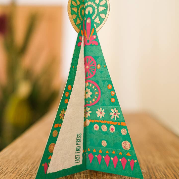 East End Press - Wholesale Christmas card - Patterned Tree Greeting Card4