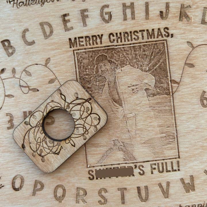 Ghoul Mom Designs - Wholesale Board Game - Christmas Vacation Holiday Pop Culture Wooden Ouija Board