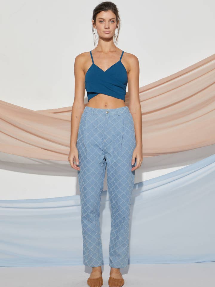 DIAMANT MØNSTER BUKSER P20049 for engroshandel hos Petal Dew