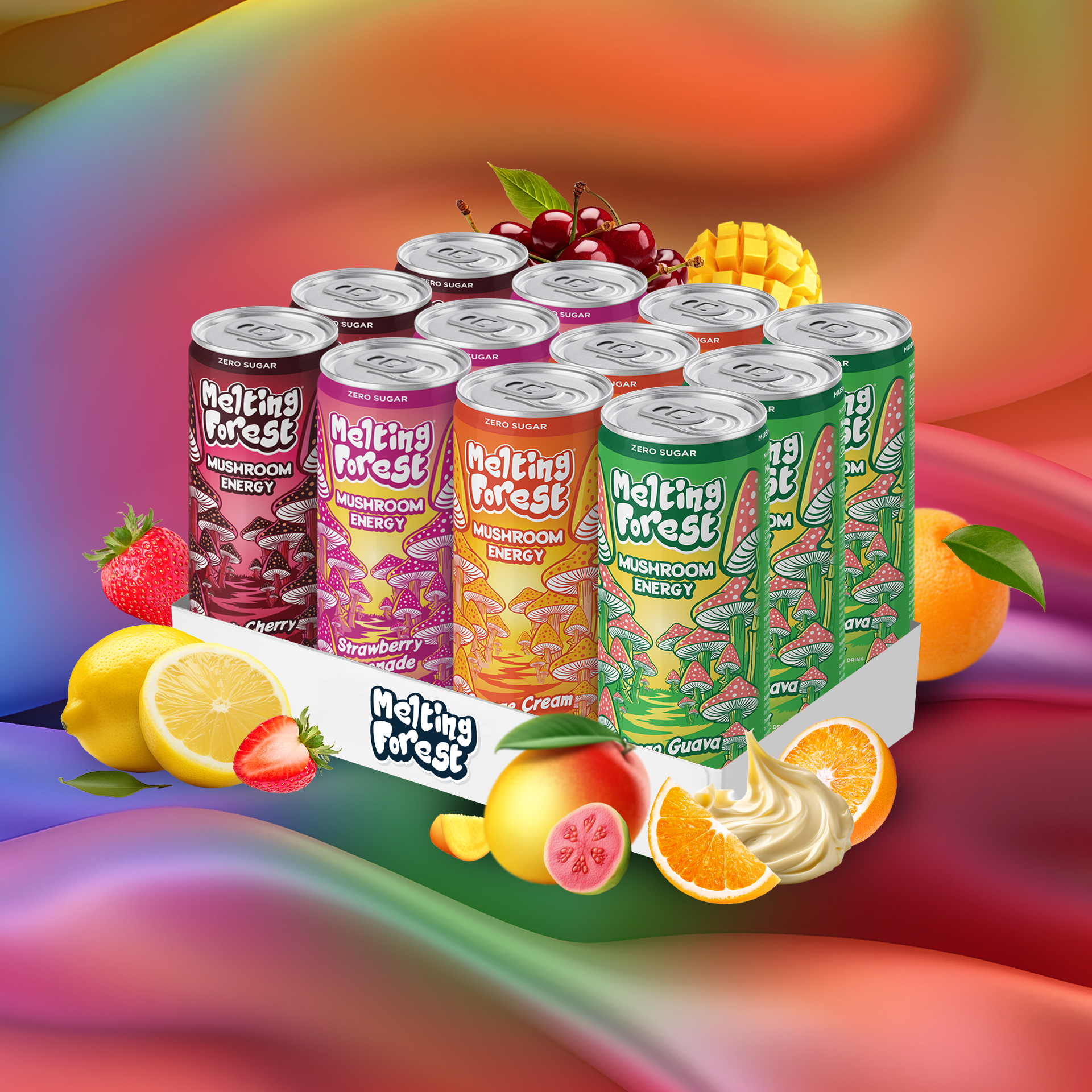 Melting Forest - Wholesale Sports/Energy Drink - Mushroom Energy Drink |  Variety Pack | Adaptogen 10