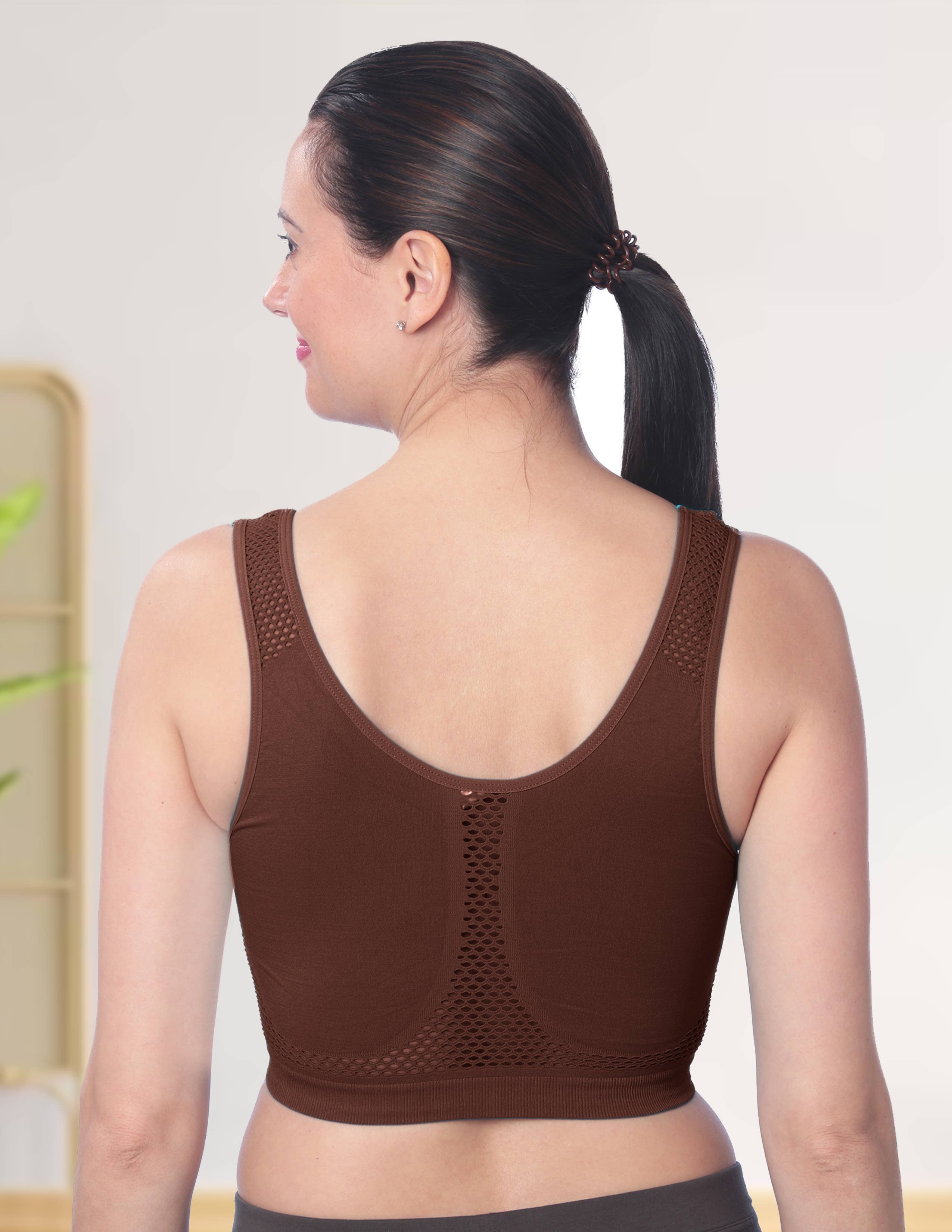 Isadora, Tipi toe, & James Fiallo – wholesale Sports bra – Women's – Isadora Women's Cotton Stretch Mesh Workout Sports Bra5