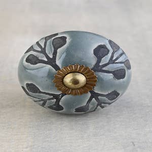 Satin Brass Knurled Mortice Door Knob Set - The Ceramic Store