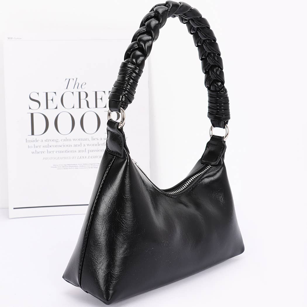 3AM BY H&D ACCESSORIES - Wholesale Shoulder Bag - Women's - Faux leather Braided Strap shoulder Bag1