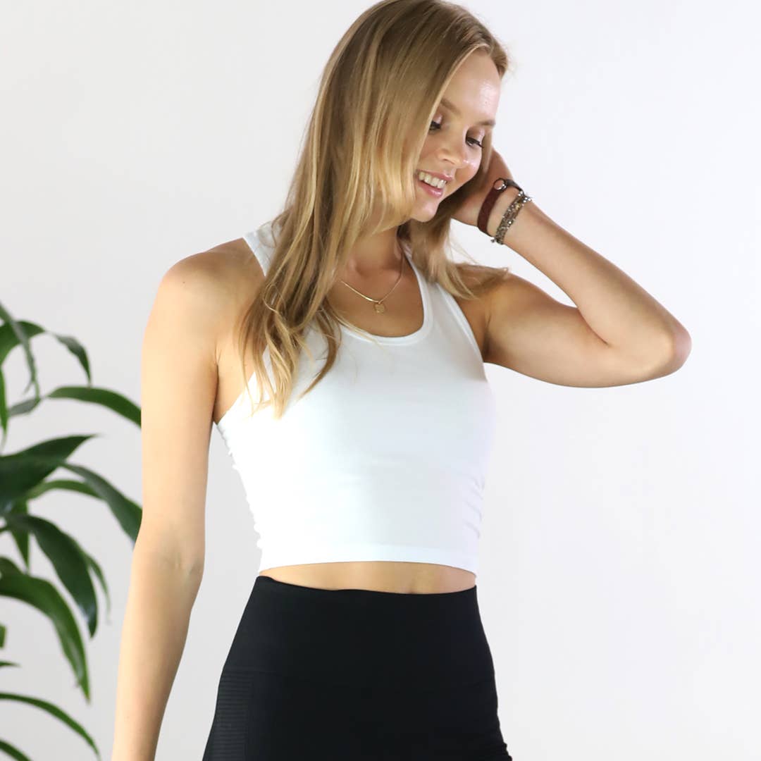 42POPS - Wholesale Knit Top - Women's - ,,.42POPS Fitted Racerback Cotton Spandex Jersey Crop3