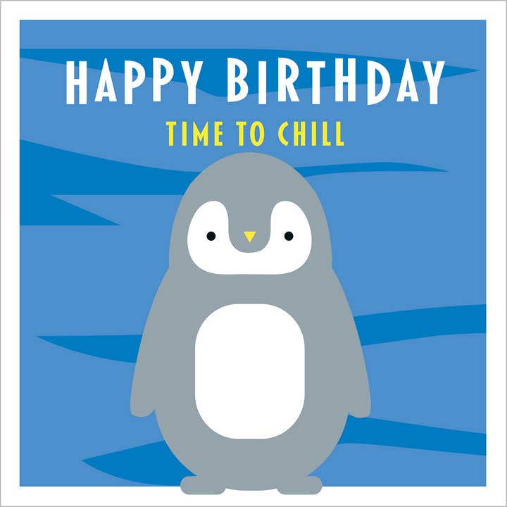 HERZLICHEN GLÜCKWUNSCH ZUM GEBURTSTAG Pinguin-Illustration GEBURTSTAGSKARTE für den Großhandel von Dyson Design