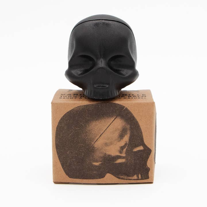 Black Skull Lip Balm 100% Natural for wholesale on Faire