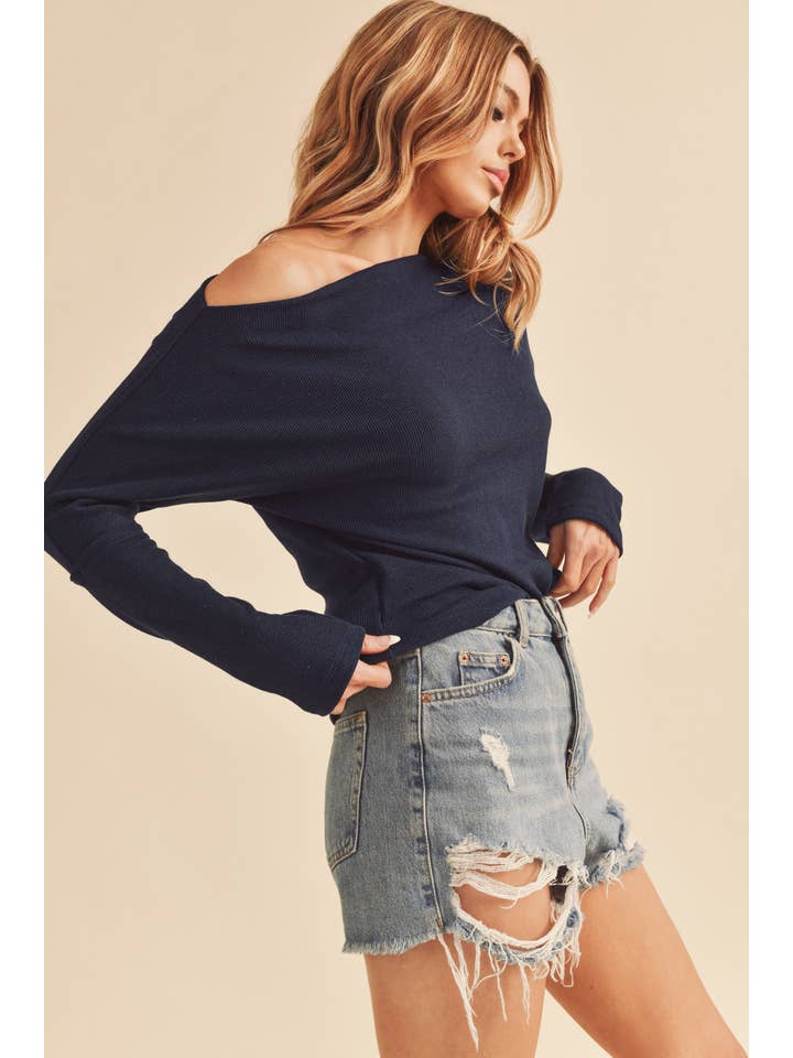 AEMI + CO - Wholesale Knit Top - Women's - 8114BN Lula Thermal Top 533