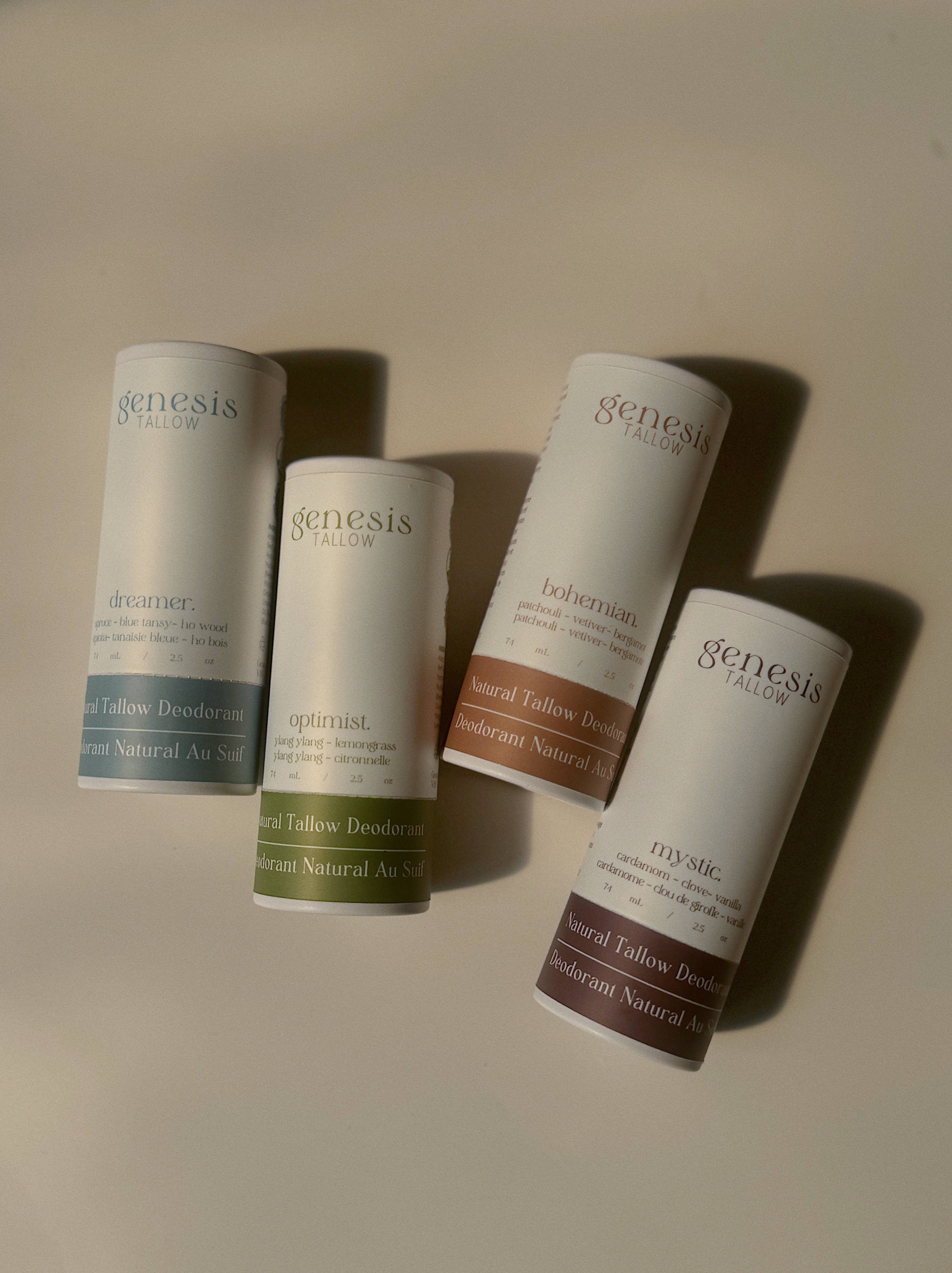Genesis Tallow - Vente Déodorant – unisexe - Déodorant naturel Mystic au suif - Sans bicarbonate3