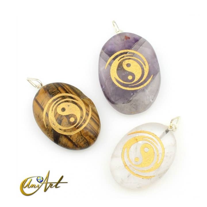 Yin Yang Pendant in Natural Stone for wholesale by UniArt