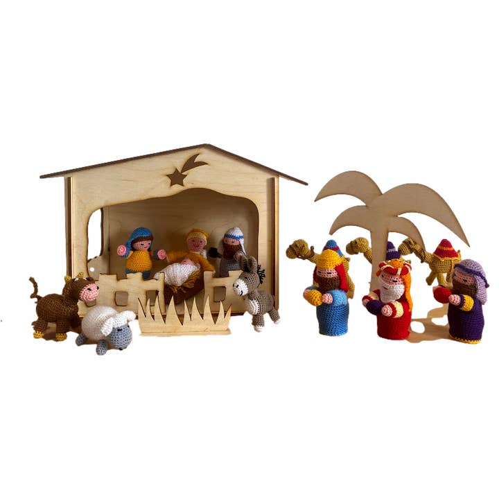 HDIF-USA - Wholesale Ornament - Crocheted Nativity Collection "Barn Animals"1