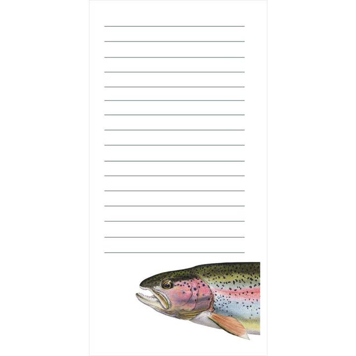 "Rainbow Trout Notepad" – A Fisherman’s Desk Essential for wholesale by Lilybart LLC