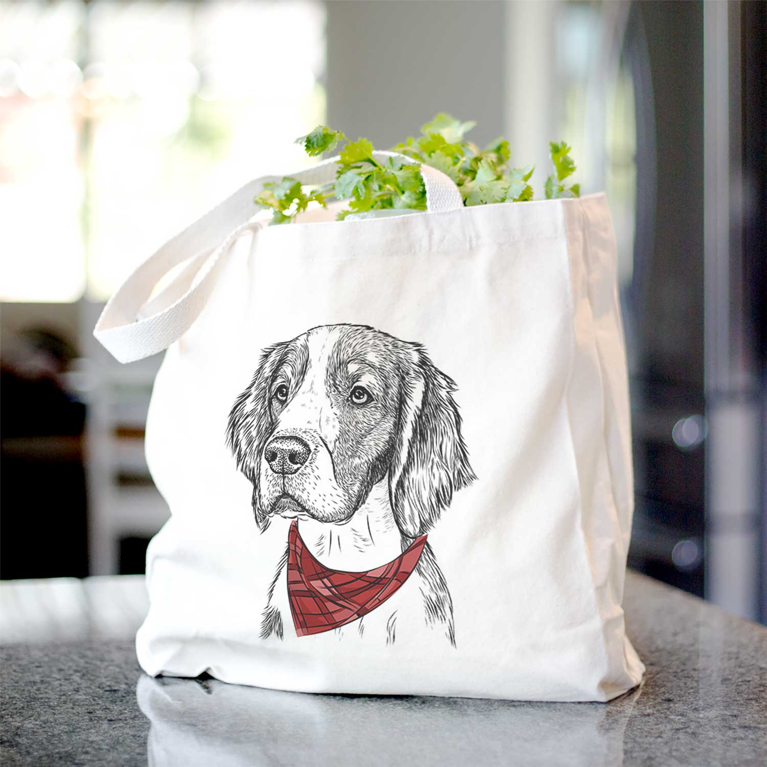 Beige Roxy the Welsh Springer Spaniel - Tote Bag for wholesale on Faire13