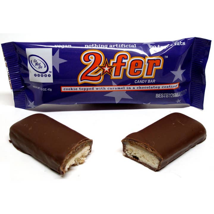 Barrette di cioccolato Go Max Go Foods 2Fer 12 x 43g per la vendita all'ingrosso da parte di Goodness Goodies