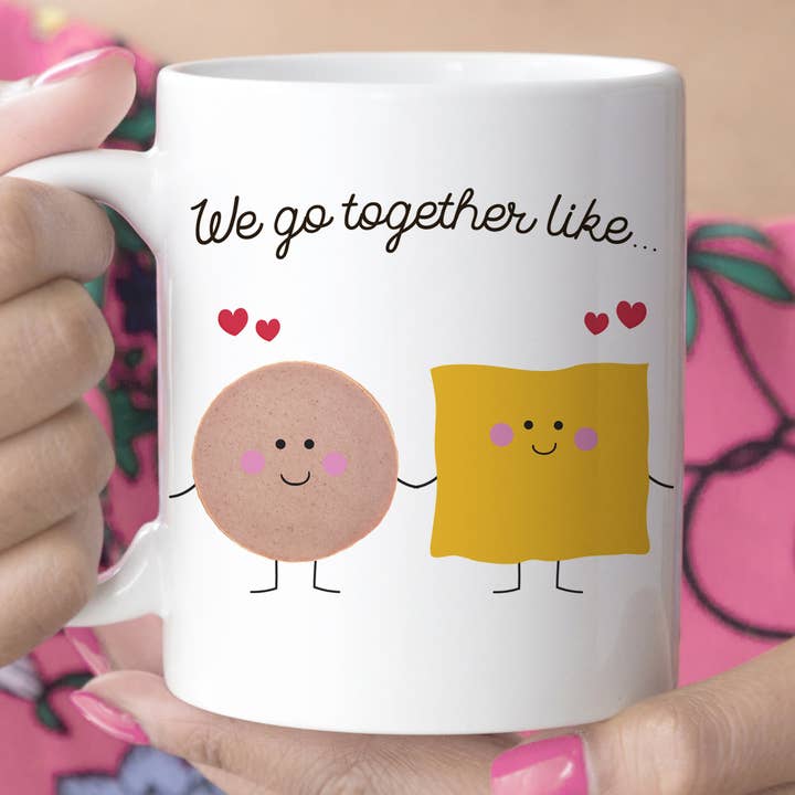 Tasse à café We Go Together Like Bologna & Cheese Best Friends pour la vente par Foxy Mug