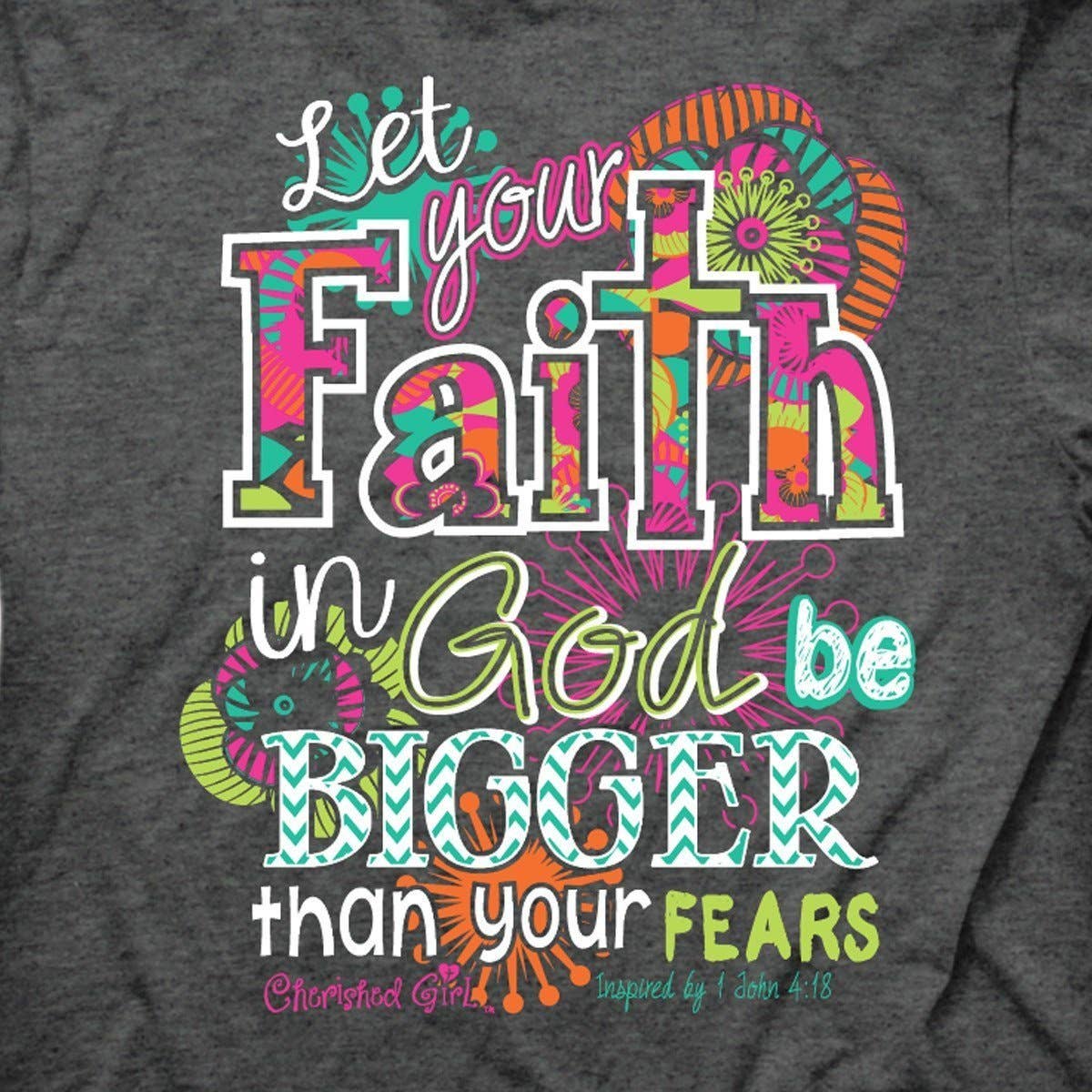 Charcoal Heather Cherished Girl Womens T-Shirt Big Faith for wholesale on Faire2