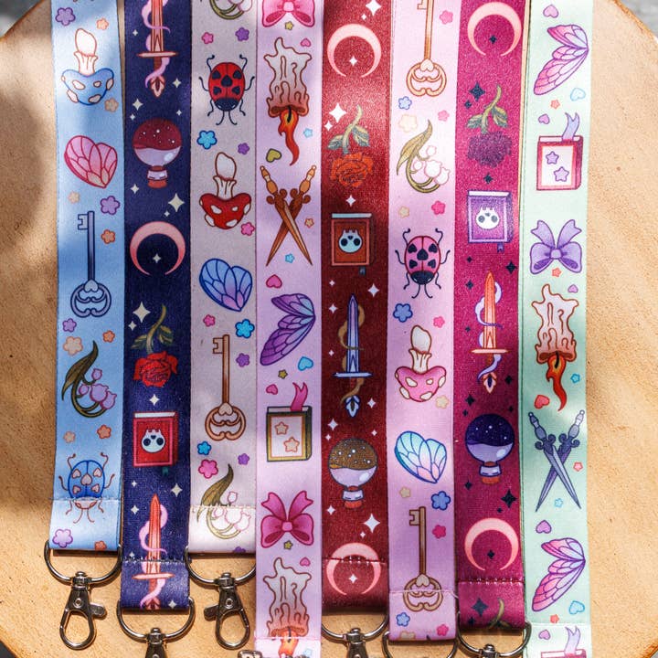 Bookish Fantasy Lanyard – Whimsical Lanyard for Book Lovers, Con Badges, Keys & ID Cards | Pinstory Book & Fantasy Collection for wholesale by Pinstory