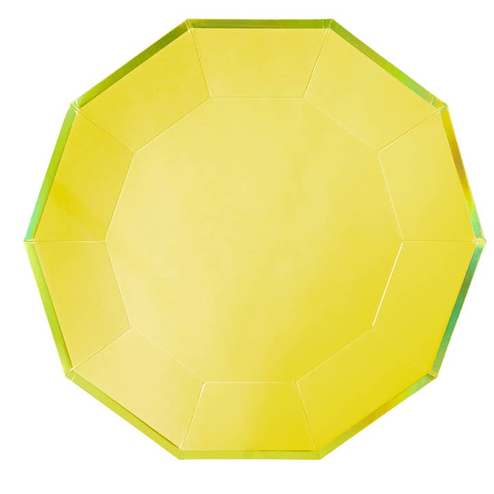 Fiesta Everyday Large Foil Paper Plate - Yellow for wholesale by Casa Fiesta