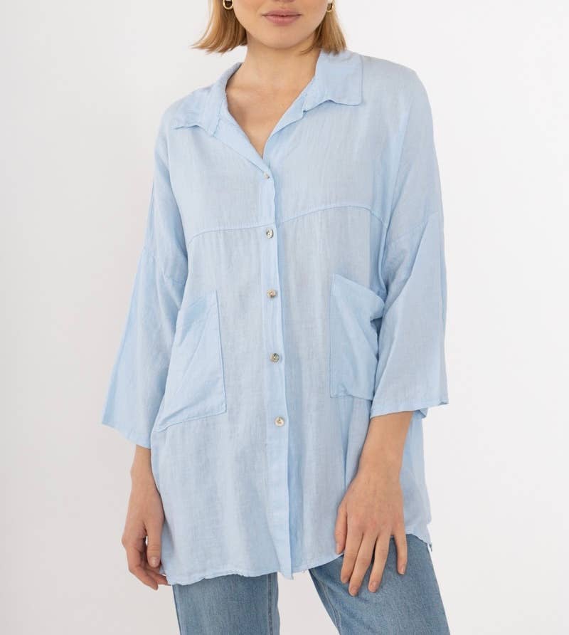 LINEN & COTTON HOUSE – wholesale Tröja med knappar – Dam – VISKOS LINNESKJORTA 45912 VÅRSOMMARKLÄDER30