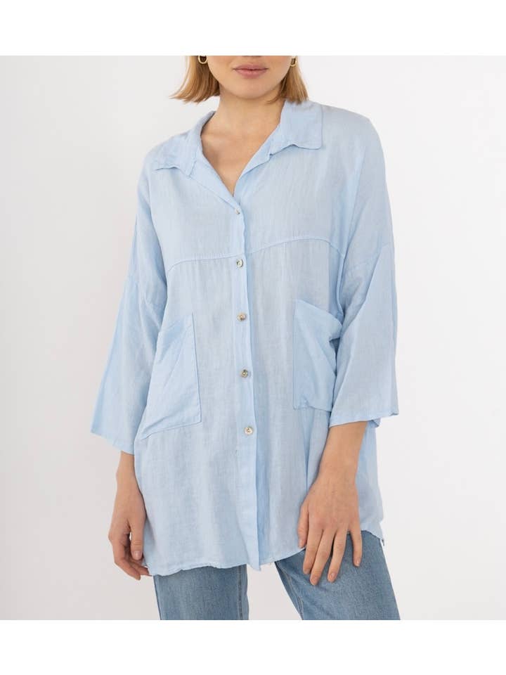 LINEN & COTTON HOUSE – wholesale Tröja med knappar – Dam – VISKOS LINNESKJORTA 45912 VÅRSOMMARKLÄDER30