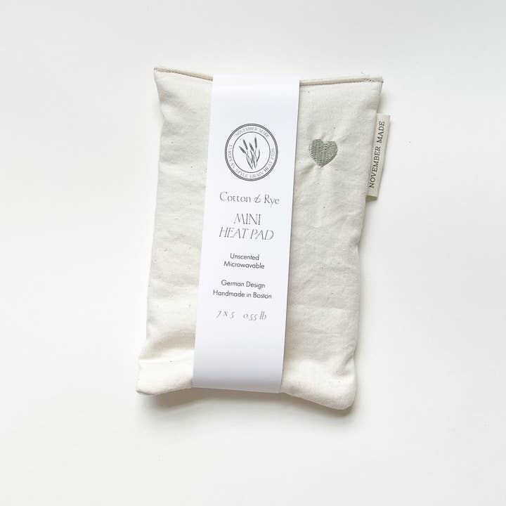 November Made - Wholesale Heating Pad - Neutral Mini Heart Heat Pad - Embroidered2